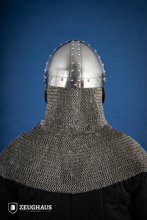 Norman Faceplate Spangenhelm 1,6mm Polished-GoblinSmith