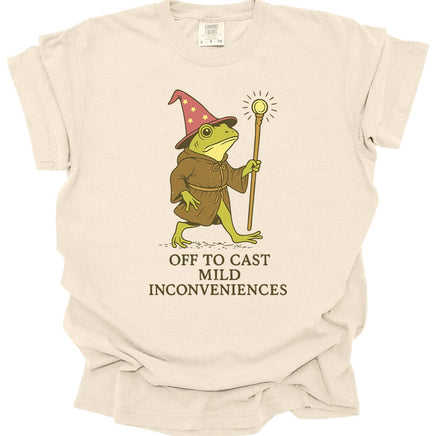 Off to Cast Mild Inconveniences – Wizard Frog T-Shirt - Comfort Colors-GoblinSmith