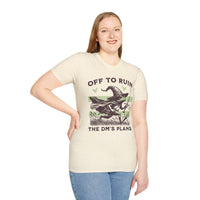 Off to Ruin the DM’s Plans T-shirt-GoblinSmith