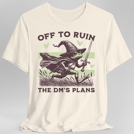 Off to Ruin the DM’s Plans T-shirt-GoblinSmith