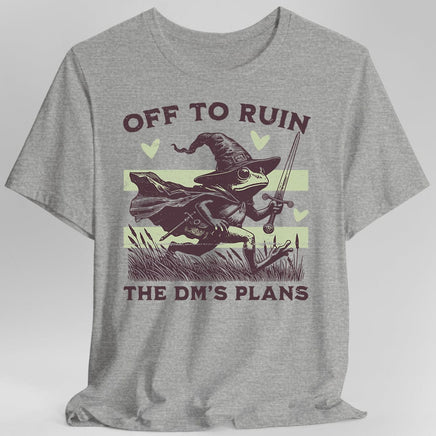 Off to Ruin the DM’s Plans T-shirt-GoblinSmith