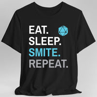 Paladin Smite T-Shirt – 'Eat, Sleep, Smite, Repeat'-GoblinSmith