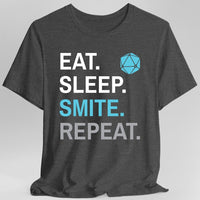 Paladin Smite T-Shirt – 'Eat, Sleep, Smite, Repeat'-GoblinSmith