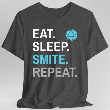 Paladin Smite T-Shirt – 'Eat, Sleep, Smite, Repeat'-GoblinSmith