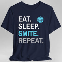 Paladin Smite T-Shirt – 'Eat, Sleep, Smite, Repeat'-GoblinSmith