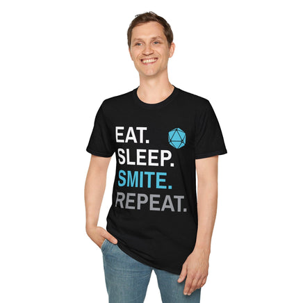 Paladin Smite T-Shirt – 'Eat, Sleep, Smite, Repeat'-GoblinSmith