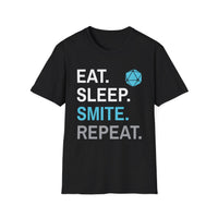Paladin Smite T-Shirt – 'Eat, Sleep, Smite, Repeat'-GoblinSmith