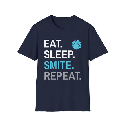 Paladin Smite T-Shirt – 'Eat, Sleep, Smite, Repeat'-GoblinSmith