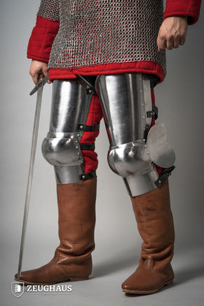 Leg Armour 14th Cent. 1,6mm Polished-GoblinSmith