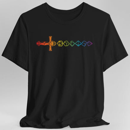 Rainbow Dice Sword T-Shirt-GoblinSmith