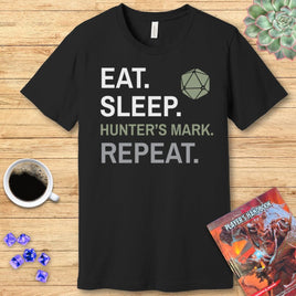Ranger Class T-Shirt – 'Eat, Sleep, Hunter's Mark, Repeat'-GoblinSmith