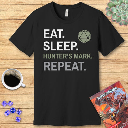 Ranger Class T-Shirt – 'Eat, Sleep, Hunter's Mark, Repeat'-GoblinSmith