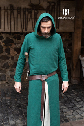 Hooded Long Tunic Renaud Green-GoblinSmith