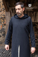 Hooded Long Tunic Renaud Black-GoblinSmith