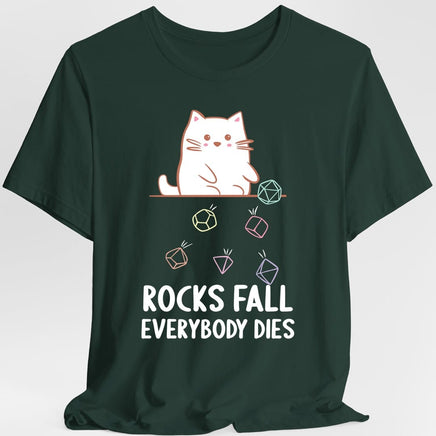 Rocks Fall Everybody Dies Kawaii Cat T-Shirt-GoblinSmith