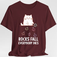 Rocks Fall Everybody Dies Kawaii Cat T-Shirt-GoblinSmith