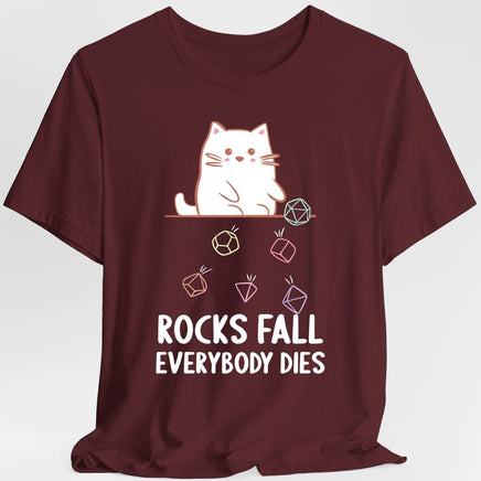 Rocks Fall Everybody Dies Kawaii Cat T-Shirt-GoblinSmith