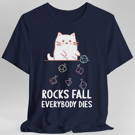 Rocks Fall Everybody Dies Kawaii Cat T-Shirt-GoblinSmith