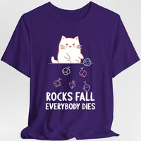 Rocks Fall Everybody Dies Kawaii Cat T-Shirt-GoblinSmith