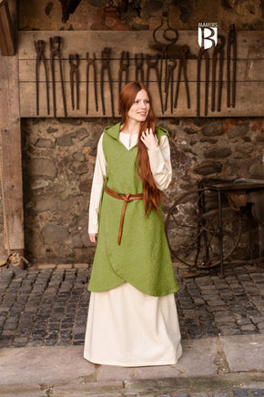 Wrap Dress Runa Linden Green-GoblinSmith