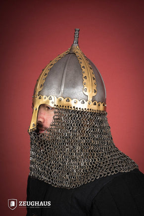 Rus Helmet with Riveted Aventail 1,6mm Antique-GoblinSmith