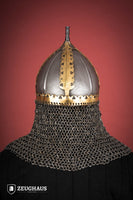 Rus Helmet with Riveted Aventail 1,6mm Antique-GoblinSmith