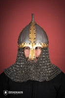 Rus Helmet with Riveted Aventail 1,6mm Antique-GoblinSmith