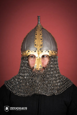 Rus Helmet with Riveted Aventail 1,6mm Antique-GoblinSmith