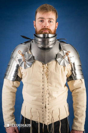 Pauldrons with Besagew 15th Cent. 1,6 mm Polished-GoblinSmith