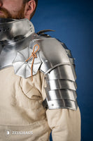 Pauldrons with Besagew 15th Cent. 1,6 mm Polished-GoblinSmith