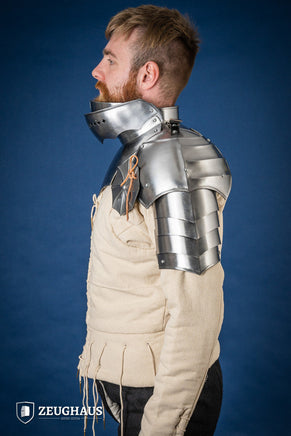 Pauldrons with Besagew 15th Cent. 1,6 mm Polished-GoblinSmith