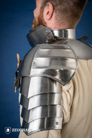 Pauldrons with Besagew 15th Cent. 1,6 mm Polished-GoblinSmith