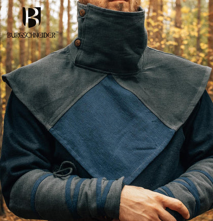 Viking Collar Vaskur Grey Blue-GoblinSmith