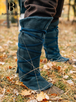 Viking Leg Protection Arvo Grey Blue-GoblinSmith
