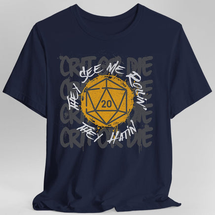 They See Me Rollin They Hatin D20 T-shirt-GoblinSmith