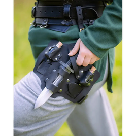 Trinity Thigh Holster for Throwing Daggers-GoblinSmith