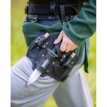 Trinity Thigh Holster for Throwing Daggers-GoblinSmith