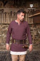 Tunic Tyr Herringbone Burgundy/Grey-GoblinSmith