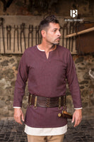 Tunic Tyr Herringbone Burgundy/Grey-GoblinSmith