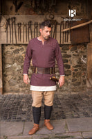 Tunic Tyr Herringbone Burgundy/Grey-GoblinSmith