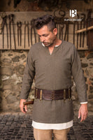 Tunic Tyr Herringbone Olive/Grey-GoblinSmith