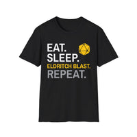 Warlock Class T-Shirt – 'Eat, Sleep, Eldritch Blast, Repeat'-GoblinSmith