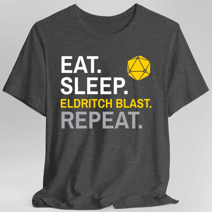 Warlock Class T-Shirt – 'Eat, Sleep, Eldritch Blast, Repeat'-GoblinSmith