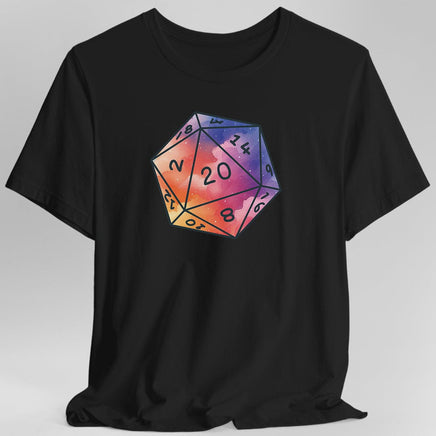 Watercolor Clouds D20 Dice Shirt-GoblinSmith