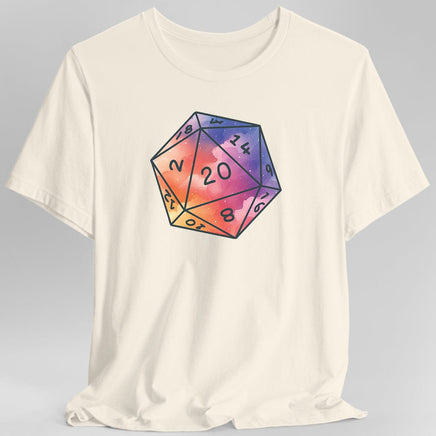 Watercolor Clouds D20 Dice Shirt-GoblinSmith