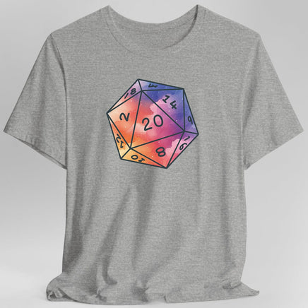 Watercolor Clouds D20 Dice Shirt-GoblinSmith
