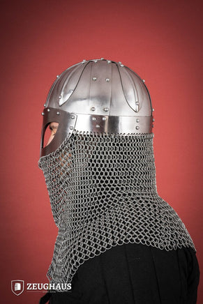 Viking Spectacle Helmet with Aventail 1,6mm Polished-GoblinSmith
