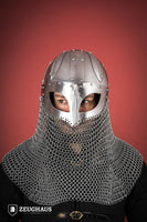 Viking Spectacle Helmet with Aventail 1,6mm Polished-GoblinSmith