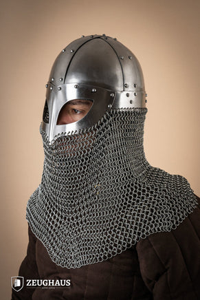 Viking Helmet with Aventail 1,6mm Polished-GoblinSmith
