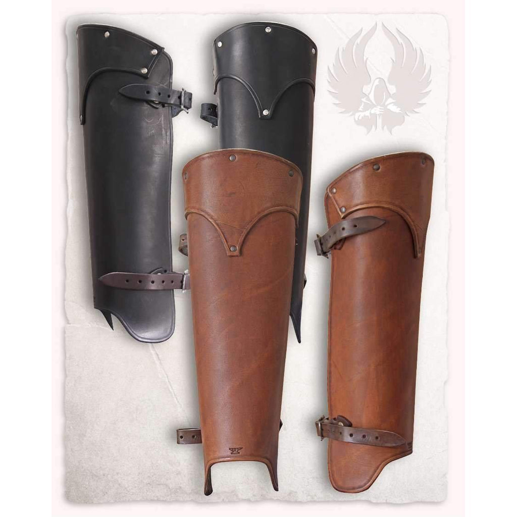 Lion Leather Greaves-GoblinSmith